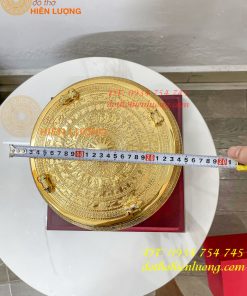 Quả Trống Đồng 25cm Mạ Vàng 24K