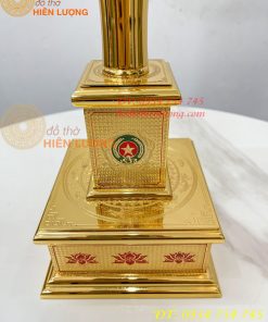 Cột Cờ Bằng Đồng Mạ Vàng 24K