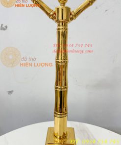 Cột Cờ Bằng Đồng Mạ Vàng 24K