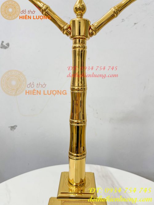 Cột Cờ Bằng Đồng Mạ Vàng 24K