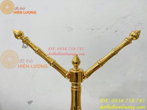 Cột Cờ Bằng Đồng Mạ Vàng 24K