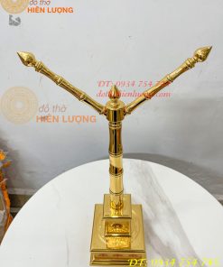 Cột Cờ Bằng Đồng Mạ Vàng 24K