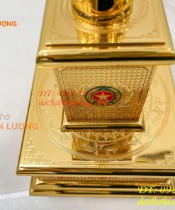 Cột Cờ Bằng Đồng Mạ Vàng 24K