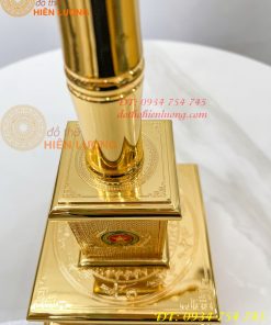 Cột Cờ Bằng Đồng Mạ Vàng 24K