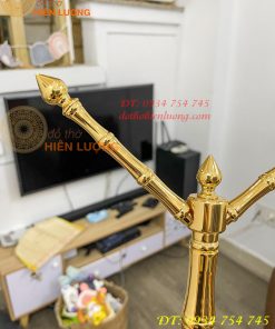 Cột Cờ Bằng Đồng Mạ Vàng 24K