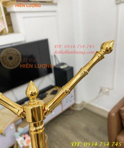 Cột Cờ Bằng Đồng Mạ Vàng 24K