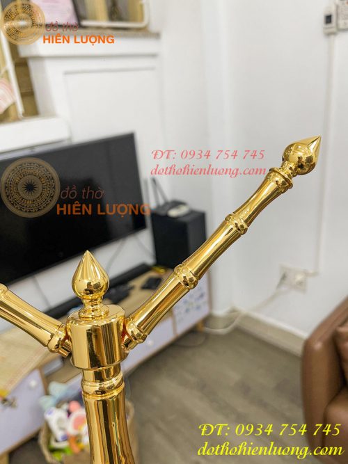 Cột Cờ Bằng Đồng Mạ Vàng 24K