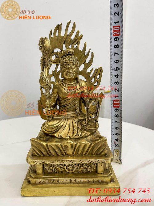 Tượng Bất Động Minh Vương Cao 22cm Bằng Đồng