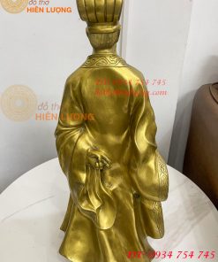 Tượng Khổng Minh Cao 50cm Bằng Đồng Đứng Cầm Quạt