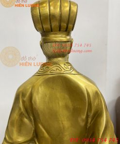 Tượng Khổng Minh Cao 50cm Bằng Đồng Đứng Cầm Quạt