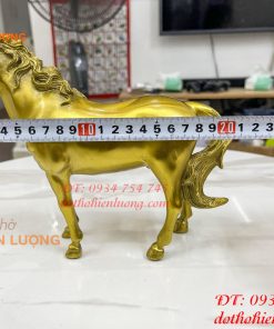 Tượng ngựa bằng đồng cao 18cm đứng 4 chân