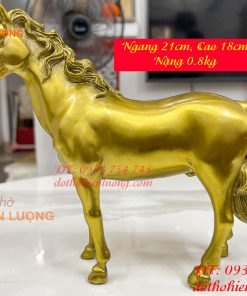 Tượng ngựa bằng đồng cao 18cm đứng 4 chân