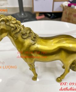 Tượng ngựa bằng đồng cao 18cm đứng 4 chân