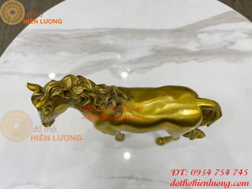 Tượng ngựa bằng đồng cao 18cm đứng 4 chân