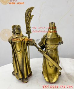 Bộ tượng tam thánh cao 20cm: Quan công, châu bình, chu xương