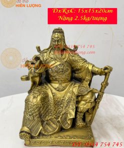 Bộ tượng tam thánh cao 20cm: Quan công, châu bình, chu xương