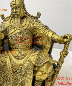 Bộ tượng tam thánh cao 20cm: Quan công, châu bình, chu xương