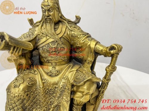 Bộ tượng tam thánh cao 20cm: Quan công, châu bình, chu xương