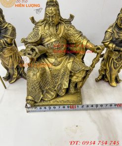 Bộ tượng tam thánh cao 20cm: Quan công, châu bình, chu xương