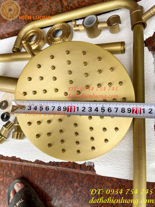 Bộ vòi tắm hoa sen đứng bằng đồng