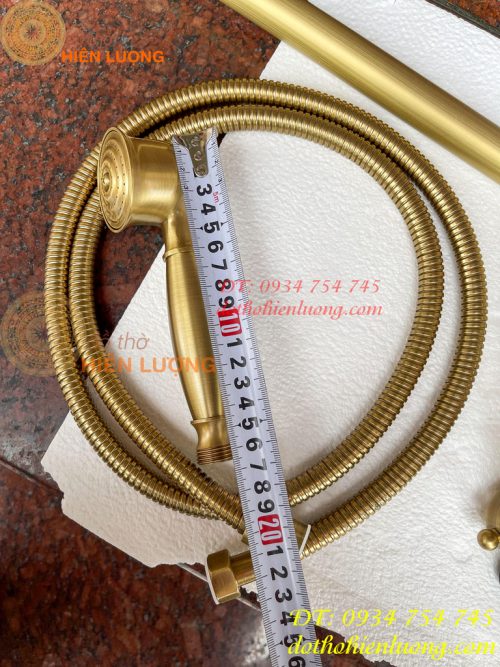 Bộ vòi tắm hoa sen đứng bằng đồng