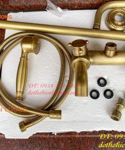 Bộ vòi tắm hoa sen đứng bằng đồng
