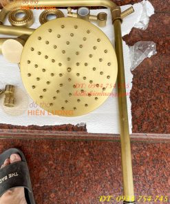 Bộ vòi tắm hoa sen đứng bằng đồng