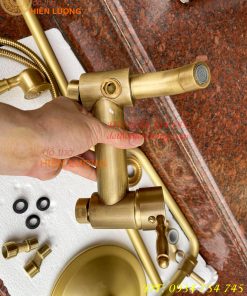 Bộ vòi tắm hoa sen đứng bằng đồng