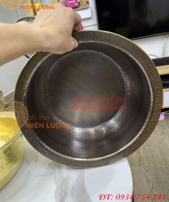 Chậu đồng gò tay đường kính 40cm