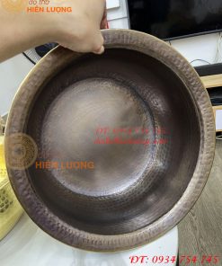 Chậu đồng gò tay đường kính 40cm