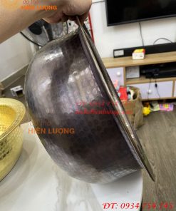 Chậu đồng gò tay đường kính 40cm