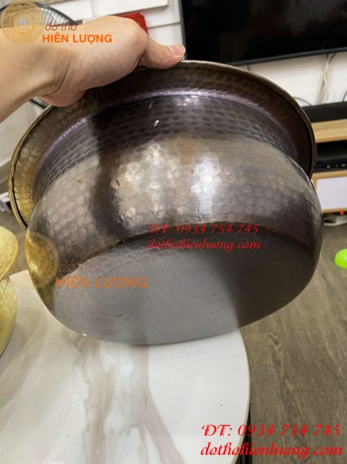 Chậu đồng gò tay đường kính 40cm