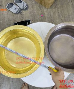 Chậu đồng gò tay đường kính 40cm