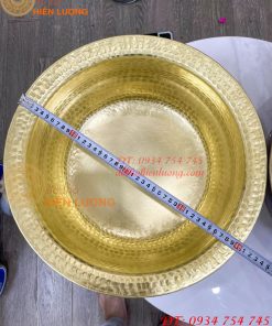 Chậu đồng gò tay đường kính 40cm