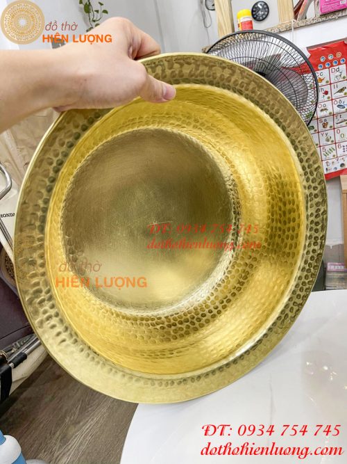 Chậu đồng gò tay đường kính 40cm