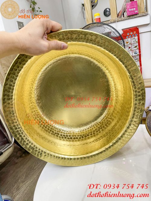 Chậu đồng gò tay đường kính 40cm