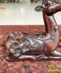 Đôi hươu hoa mai bằng đồng phong thủy