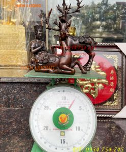 Đôi hươu hoa mai bằng đồng phong thủy