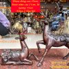 Đôi hươu hoa mai bằng đồng phong thủy