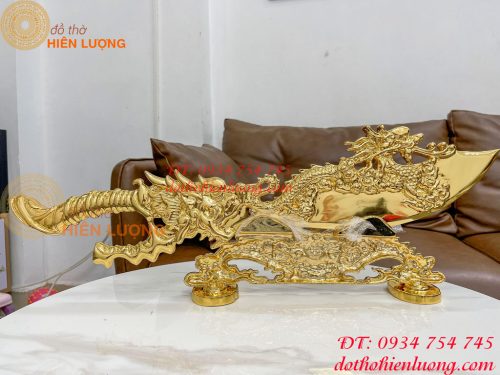 Đao Bằng Đồng Có Đế Mạ Vàng Dài 67cm