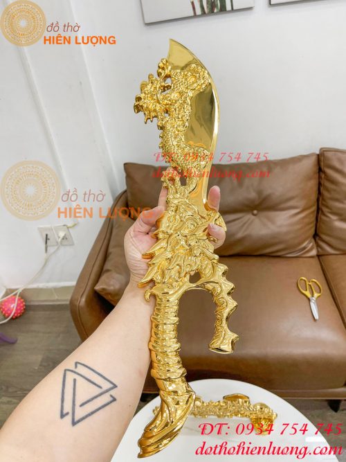 Đao Bằng Đồng Có Đế Mạ Vàng Dài 67cm