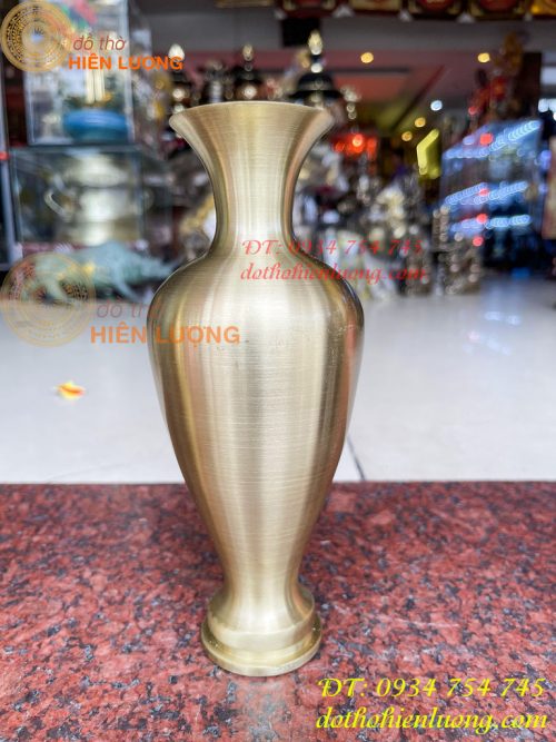 Đôi lọ hoa bằng đồng cát tút cao 20cm