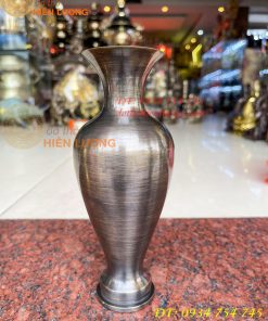 Đôi lọ hoa bằng đồng cát tút cao 20cm