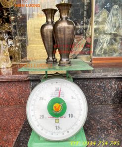 Đôi lọ hoa bằng đồng cát tút cao 20cm