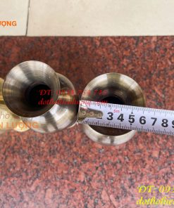 Đôi lọ hoa bằng đồng cát tút cao 20cm