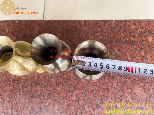 Đôi lọ hoa bằng đồng cát tút cao 20cm