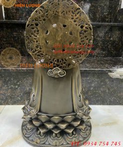 Tượng phật bổn sư bằng đồng cao 45cm