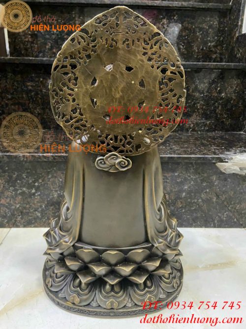 Tượng phật bổn sư bằng đồng cao 45cm