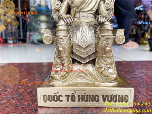 Tượng Quốc Tổ Hùng Vương Bằng Đồng Cao 28cm