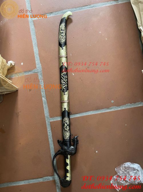 Kiếm Thờ Bằng Đồng Màu Nâu Giả Cổ